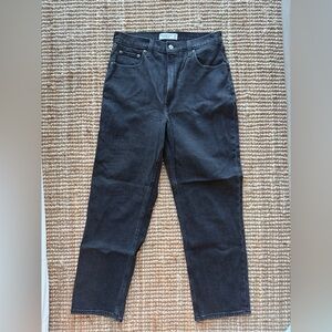 Abercrombie & Fitch Black Ultra High Rise Ankle Straight Jeans